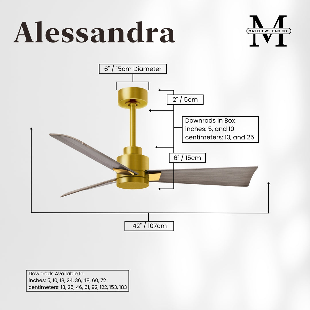 Matthews Fan Company Alessandra - 42" Outdoor, Wet-Rated Ceiling Fan