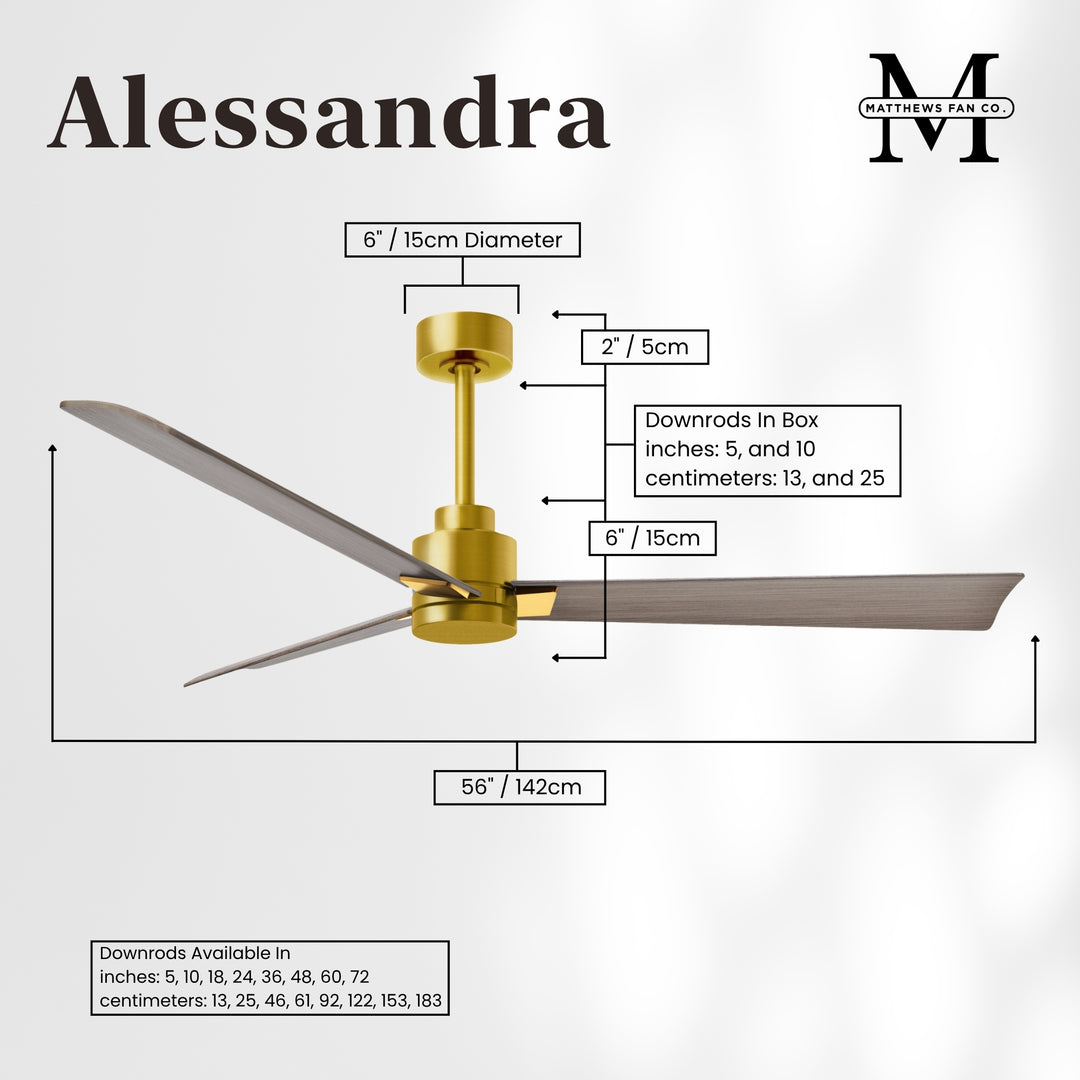 Matthews Fan Company Alessandra - 56" Outdoor, Wet-Rated Ceiling Fan