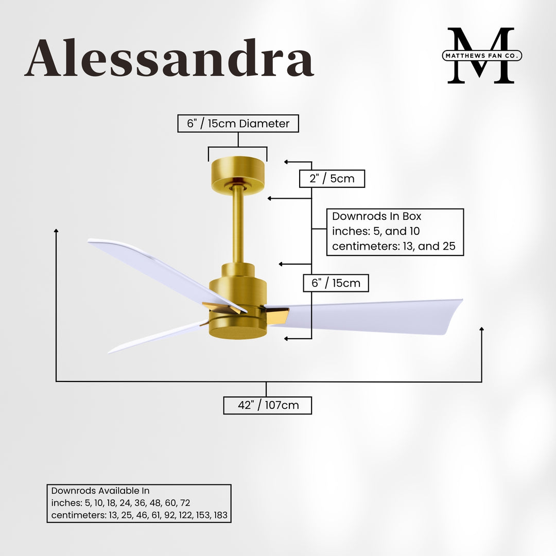 Matthews Fan Company Alessandra - 42" Outdoor, Wet-Rated Ceiling Fan