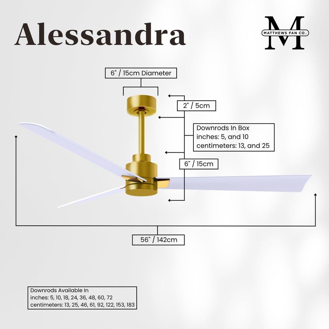 Matthews Fan Company Alessandra - 56" Outdoor, Wet-Rated Ceiling Fan