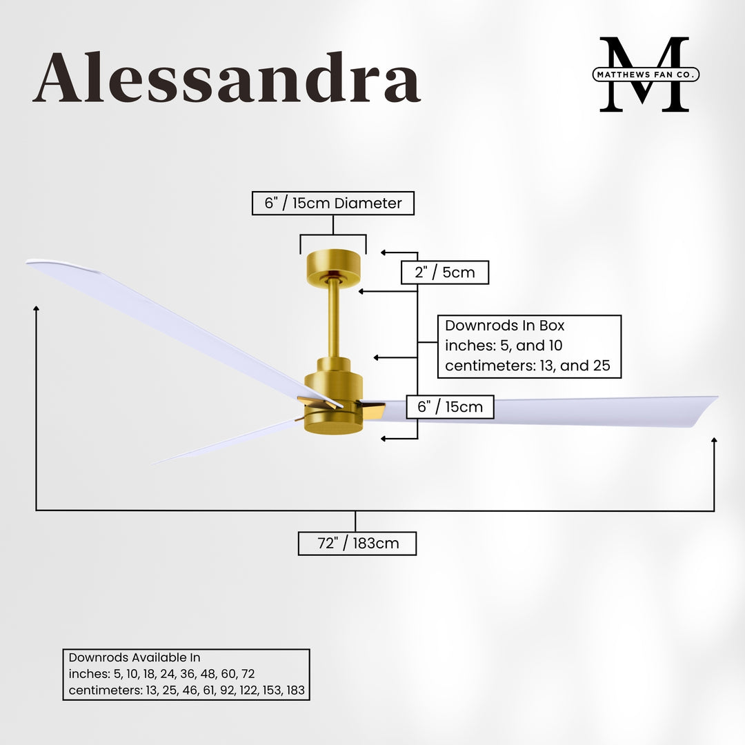 Matthews Fan Company Alessandra - 72" Outdoor Ceiling Fan