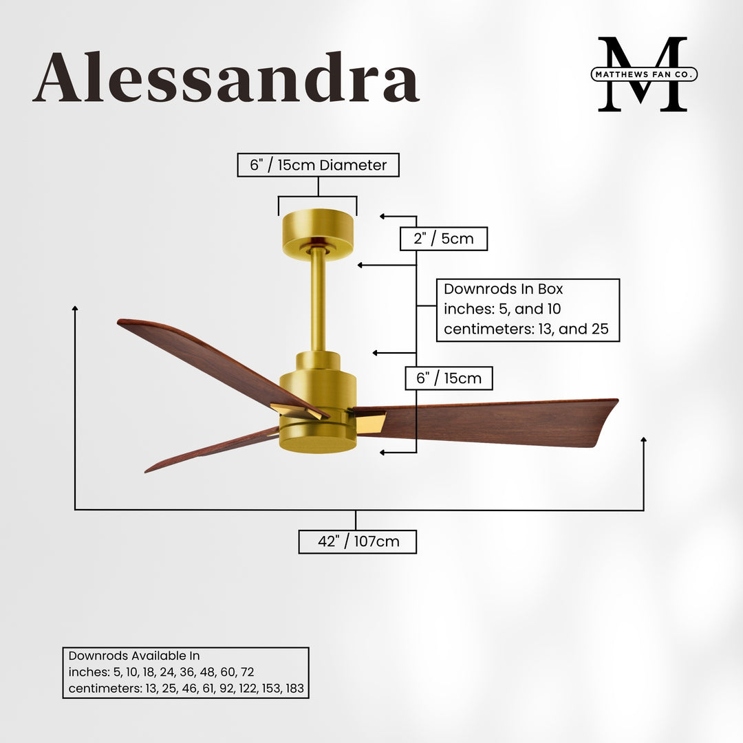 Matthews Fan Company Alessandra - 42" Outdoor, Wet-Rated Ceiling Fan