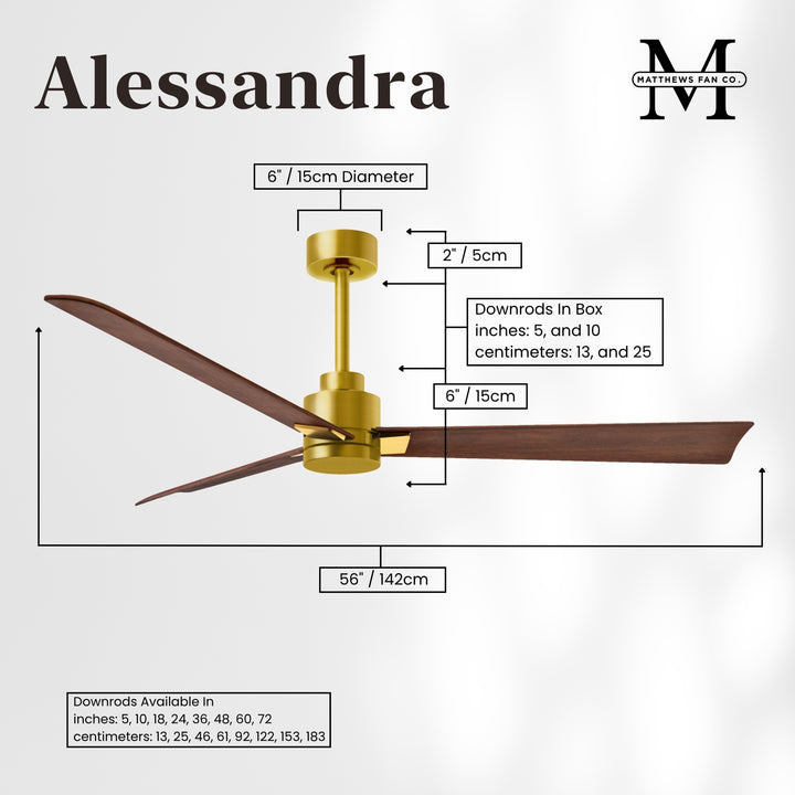 Matthews Fan Company Alessandra - 56" Outdoor, Wet-Rated Ceiling Fan