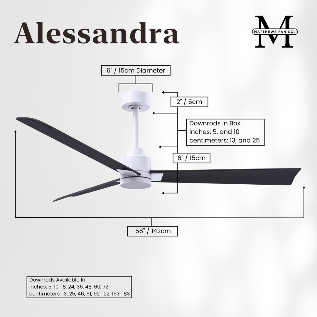 Matthews Fan Company Alessandra - 56" Outdoor, Wet-Rated Ceiling Fan
