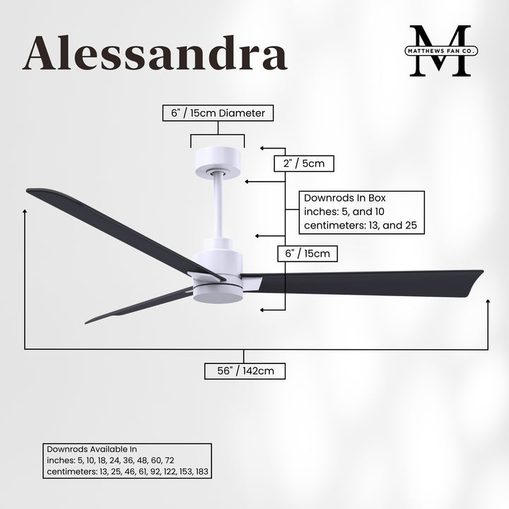 Matthews Fan Company Alessandra - 56" Outdoor, Wet-Rated Ceiling Fan