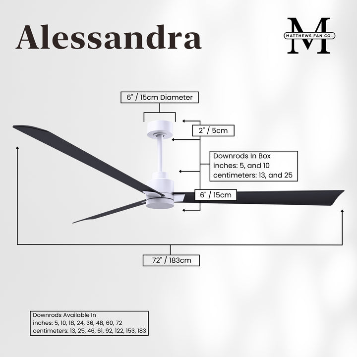 Matthews Fan Company Alessandra - 72" Outdoor Ceiling Fan