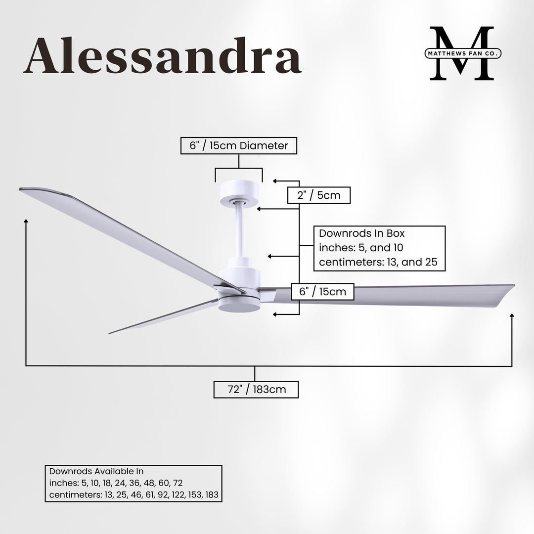 Matthews Fan Company Alessandra - 72" Outdoor Ceiling Fan