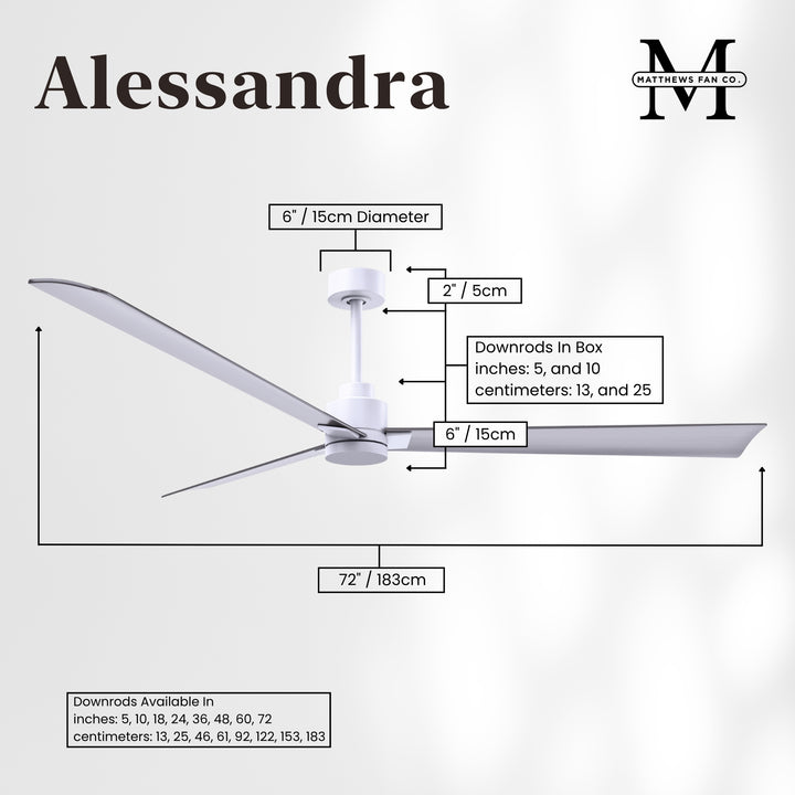 Matthews Fan Company Alessandra - 72" Outdoor Ceiling Fan