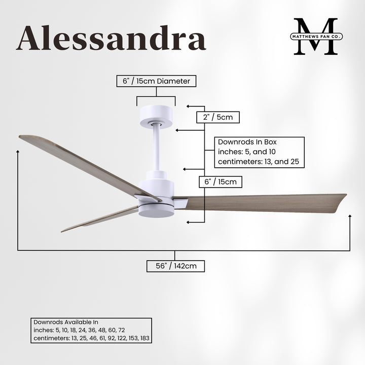 Matthews Fan Company Alessandra - 56" Outdoor, Wet-Rated Ceiling Fan