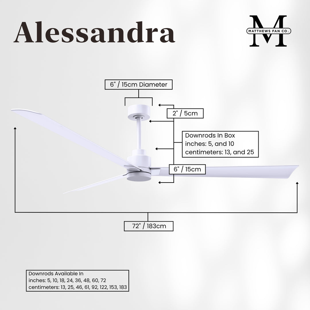 Matthews Fan Company Alessandra - 72" Outdoor Ceiling Fan