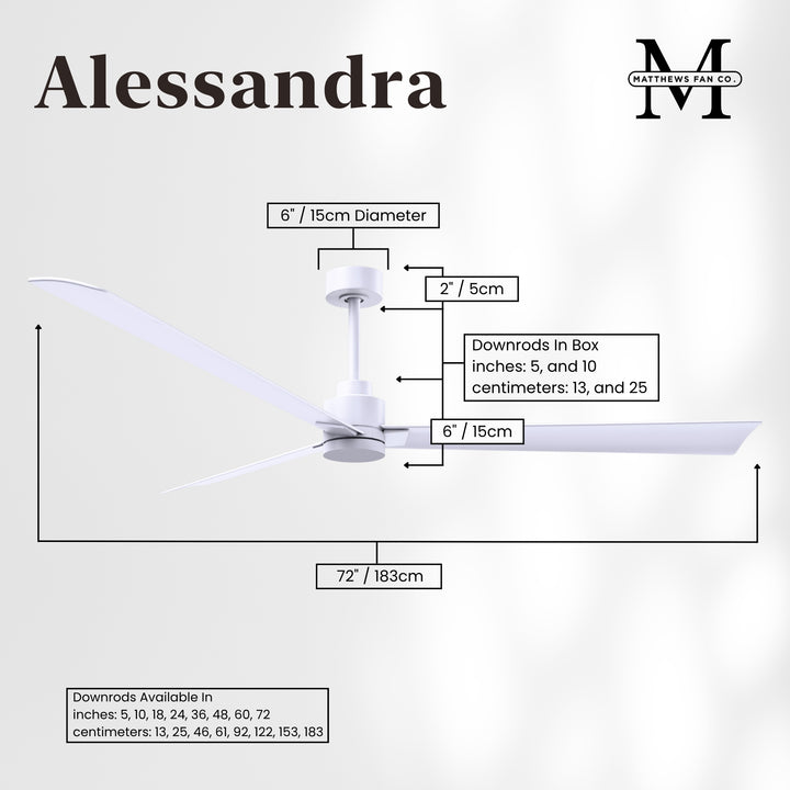 Matthews Fan Company Alessandra - 72" Outdoor Ceiling Fan