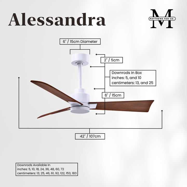 Matthews Fan Company Alessandra - 42" Outdoor, Wet-Rated Ceiling Fan