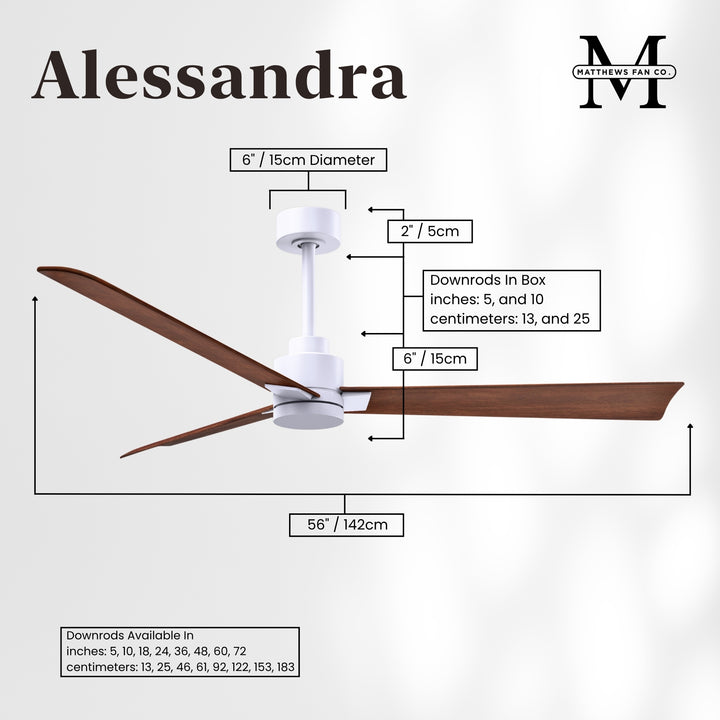 Matthews Fan Company Alessandra - 56" Outdoor, Wet-Rated Ceiling Fan