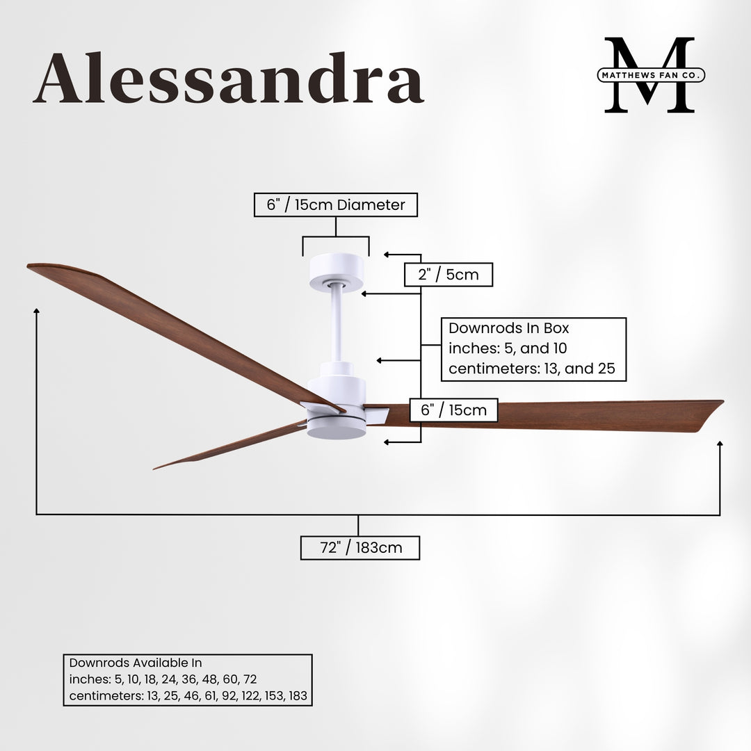 Matthews Fan Company Alessandra - 72" Outdoor Ceiling Fan
