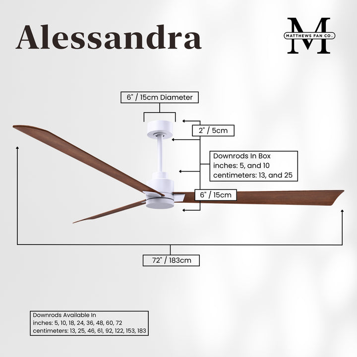 Matthews Fan Company Alessandra - 72" Outdoor Ceiling Fan