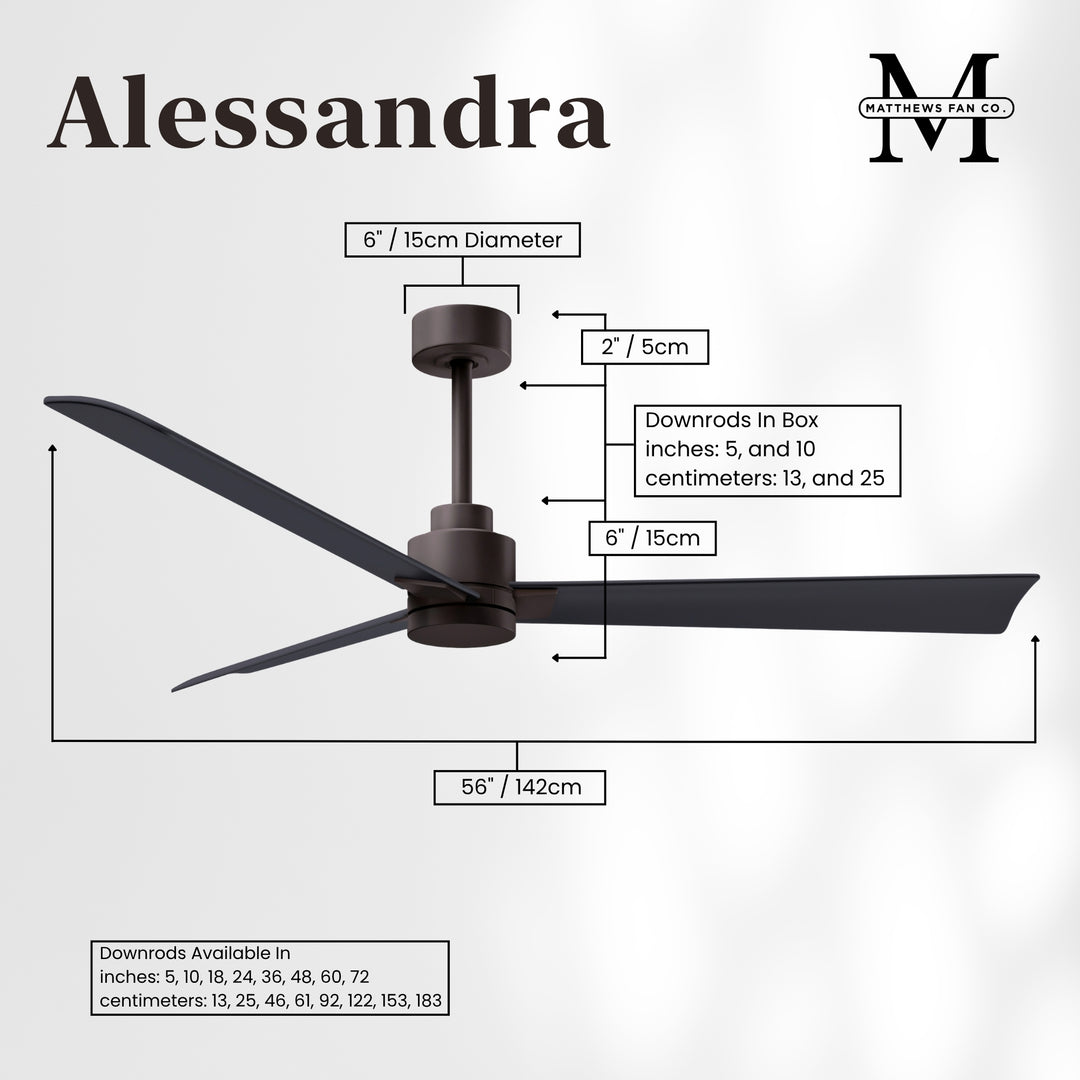 Matthews Fan Company Alessandra - 56" Outdoor, Wet-Rated Ceiling Fan