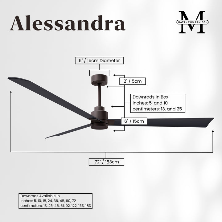 Matthews Fan Company Alessandra - 72" Outdoor Ceiling Fan