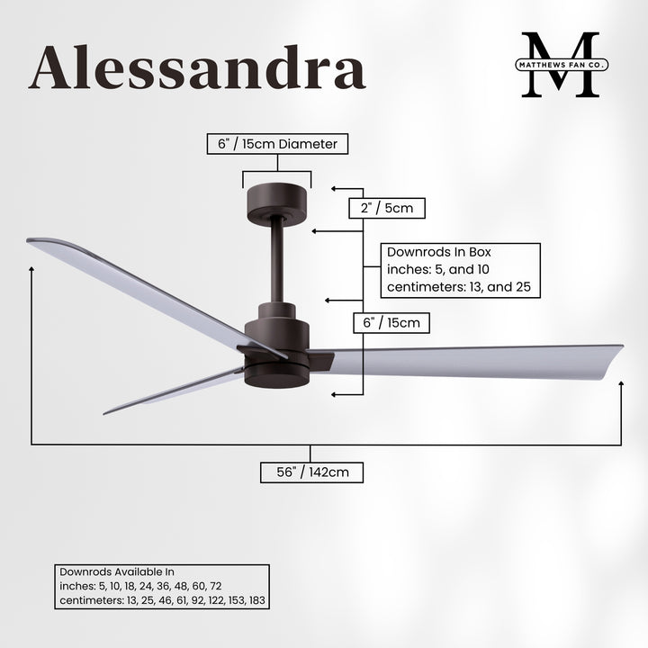 Matthews Fan Company Alessandra - 56" Outdoor, Wet-Rated Ceiling Fan