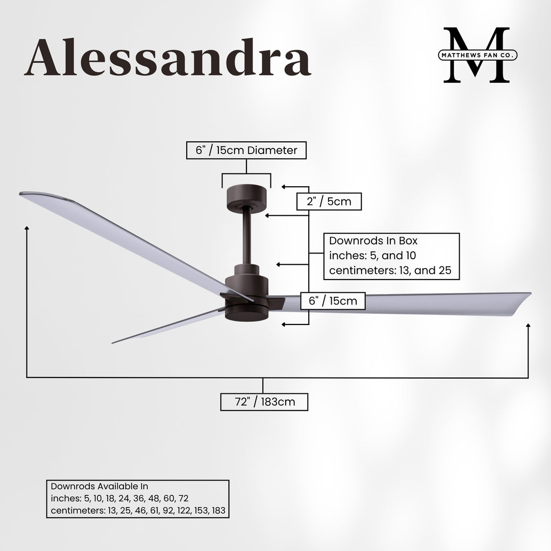 Matthews Fan Company Alessandra - 72" Outdoor Ceiling Fan