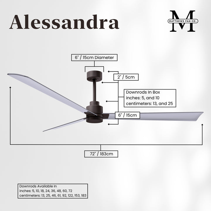 Matthews Fan Company Alessandra - 72" Outdoor Ceiling Fan
