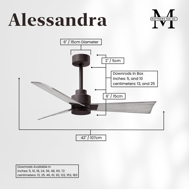 Matthews Fan Company Alessandra - 42" Outdoor, Wet-Rated Ceiling Fan