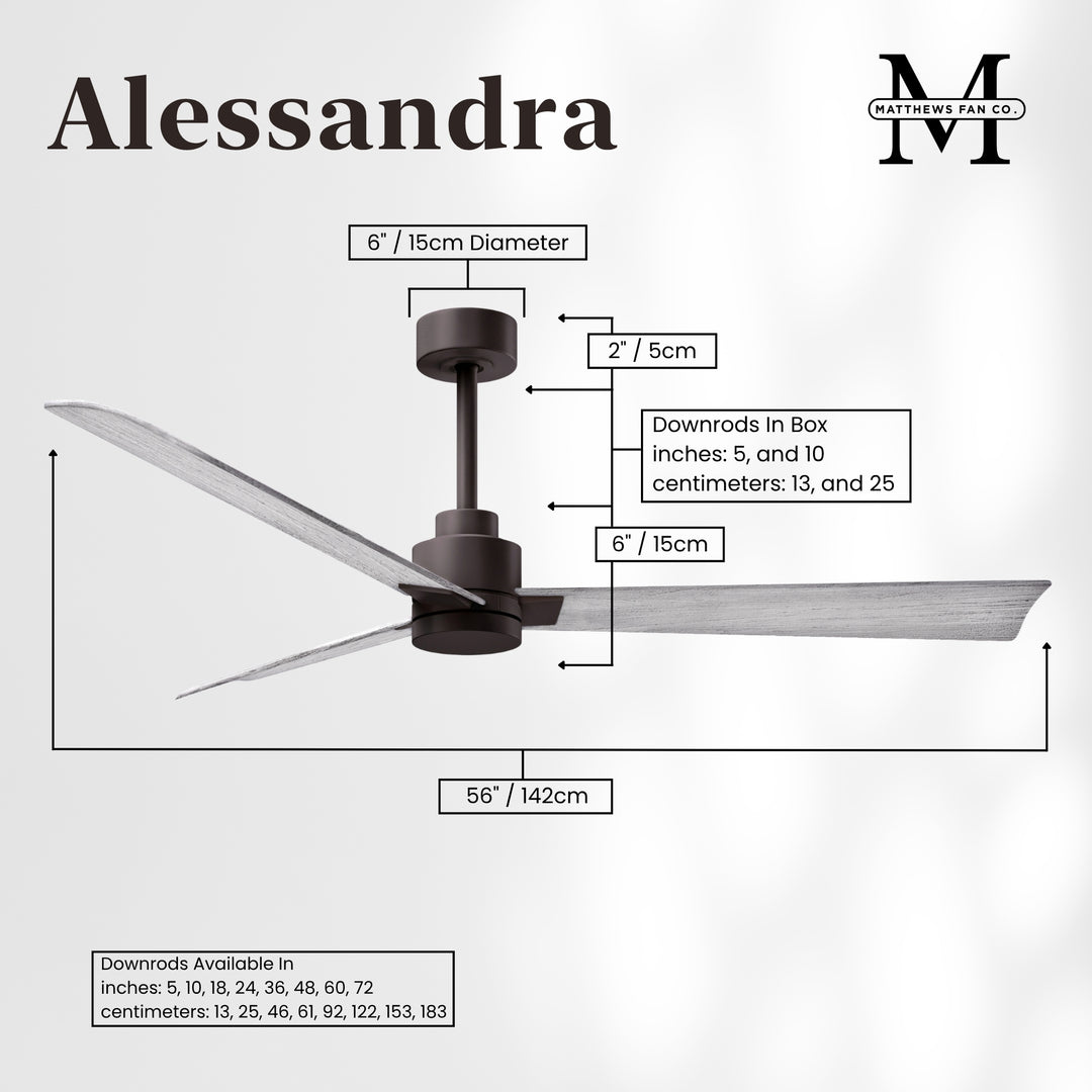 Matthews Fan Company Alessandra - 56" Outdoor, Wet-Rated Ceiling Fan