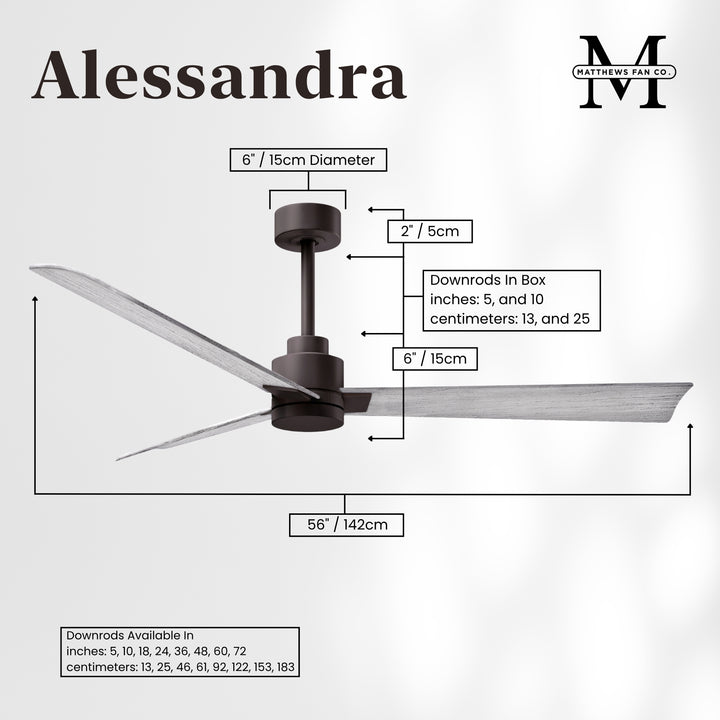 Matthews Fan Company Alessandra - 56" Outdoor, Wet-Rated Ceiling Fan