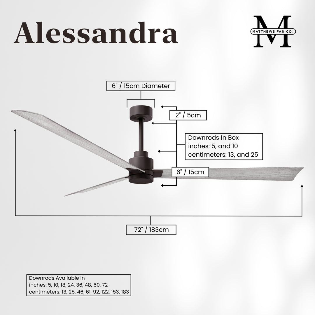 Matthews Fan Company Alessandra - 72" Outdoor Ceiling Fan