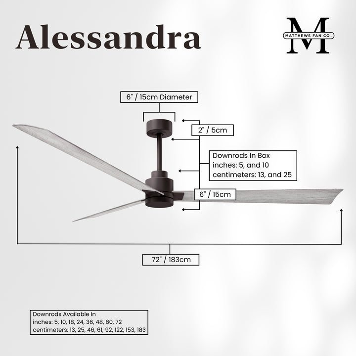 Matthews Fan Company Alessandra - 72" Outdoor Ceiling Fan