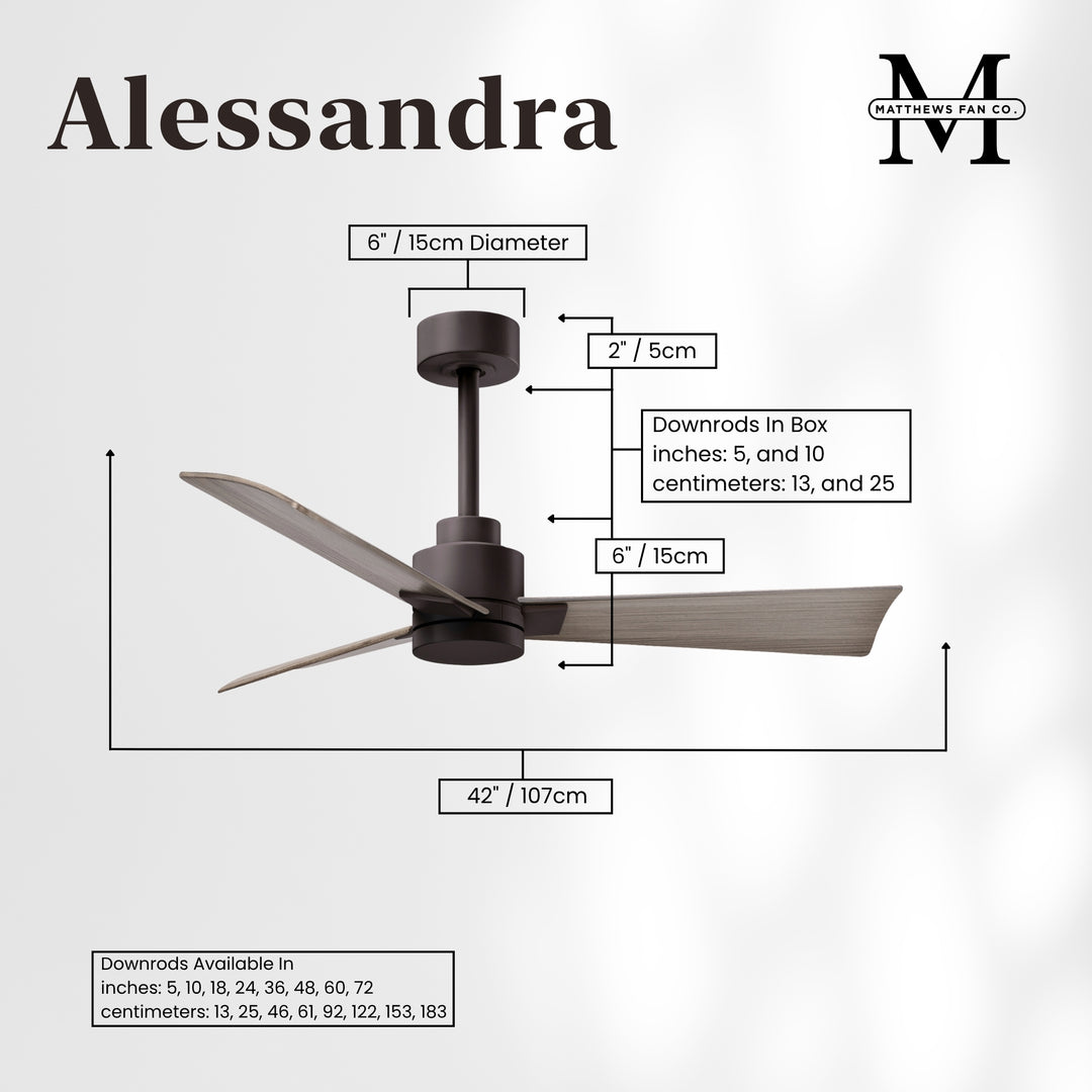 Matthews Fan Company Alessandra - 42" Outdoor, Wet-Rated Ceiling Fan