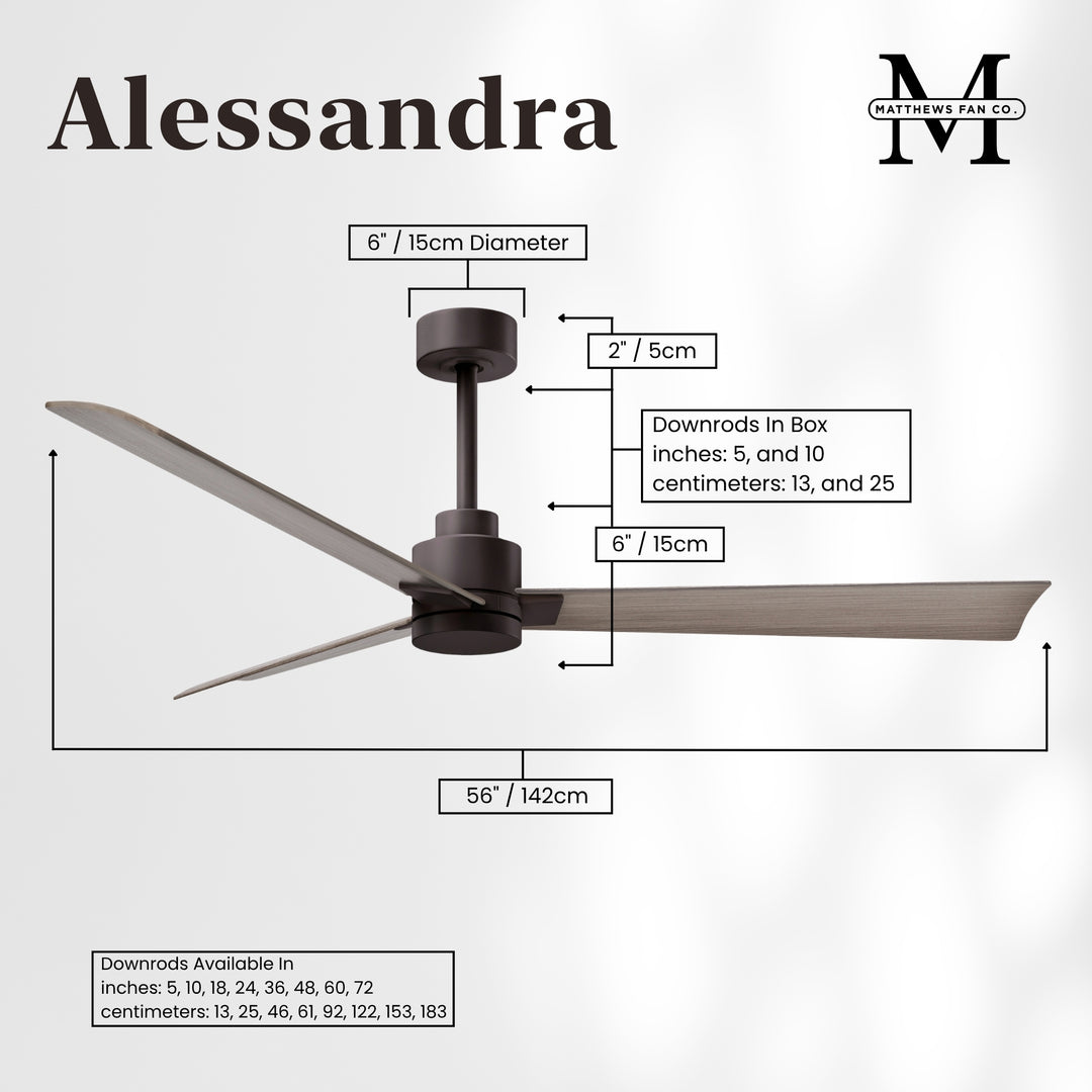 Matthews Fan Company Alessandra - 56" Outdoor, Wet-Rated Ceiling Fan