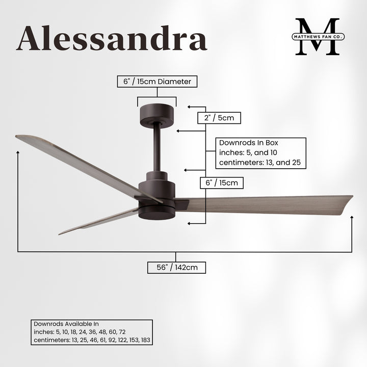 Matthews Fan Company Alessandra - 56" Outdoor, Wet-Rated Ceiling Fan
