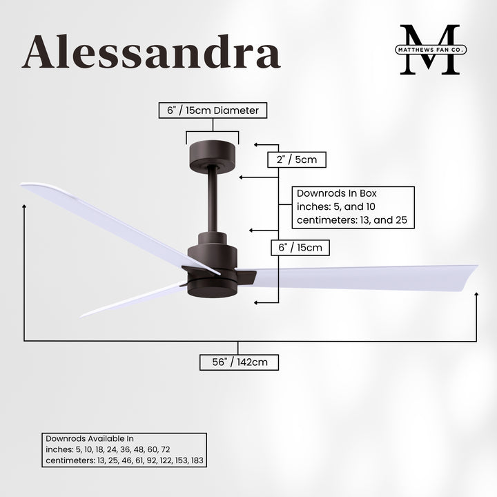 Matthews Fan Company Alessandra - 56" Outdoor, Wet-Rated Ceiling Fan