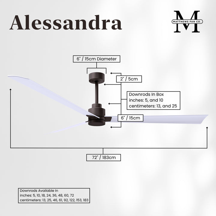 Matthews Fan Company Alessandra - 72" Outdoor Ceiling Fan