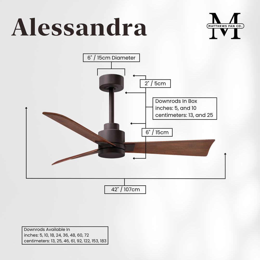 Matthews Fan Company Alessandra - 42" Outdoor, Wet-Rated Ceiling Fan