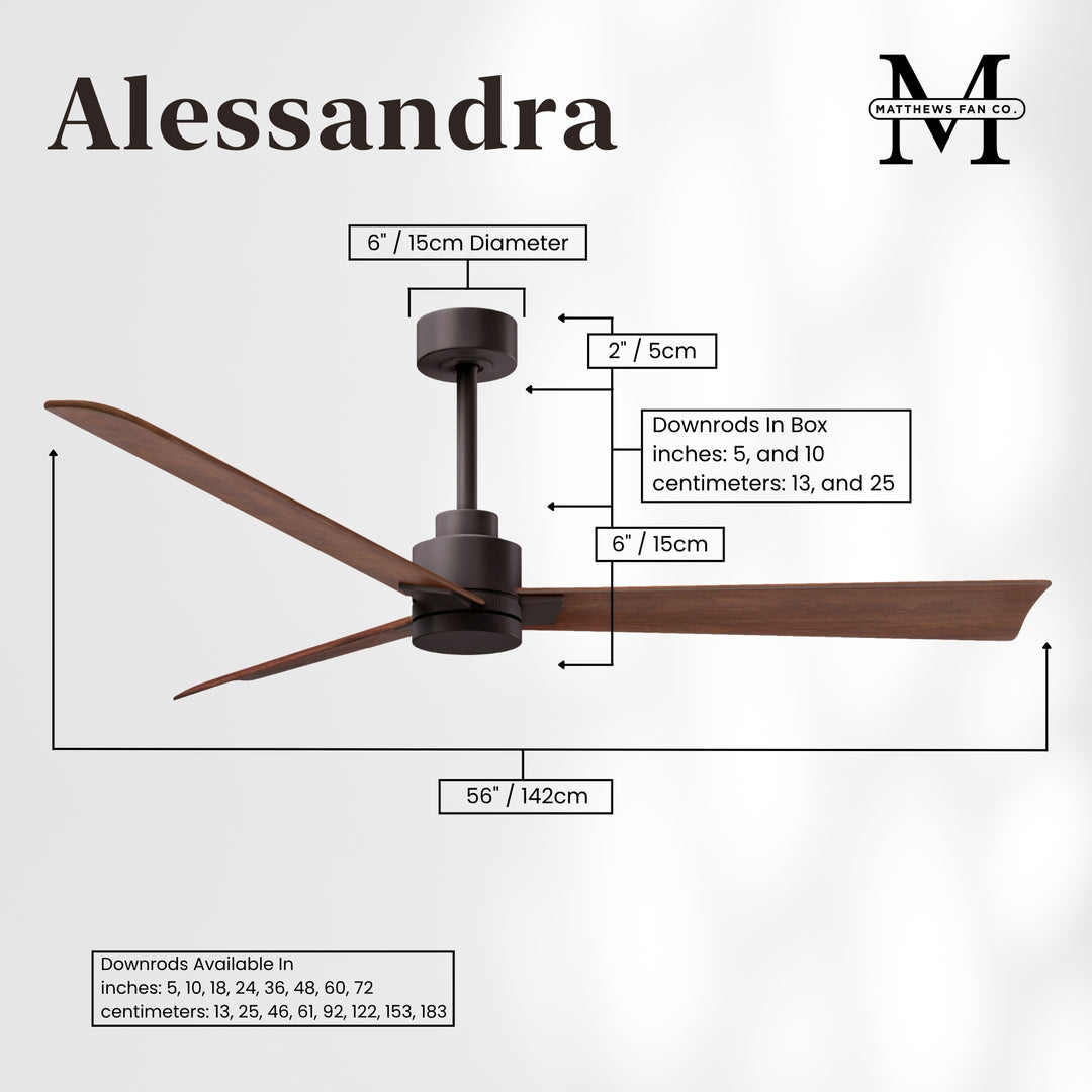 Matthews Fan Company Alessandra - 56" Outdoor, Wet-Rated Ceiling Fan