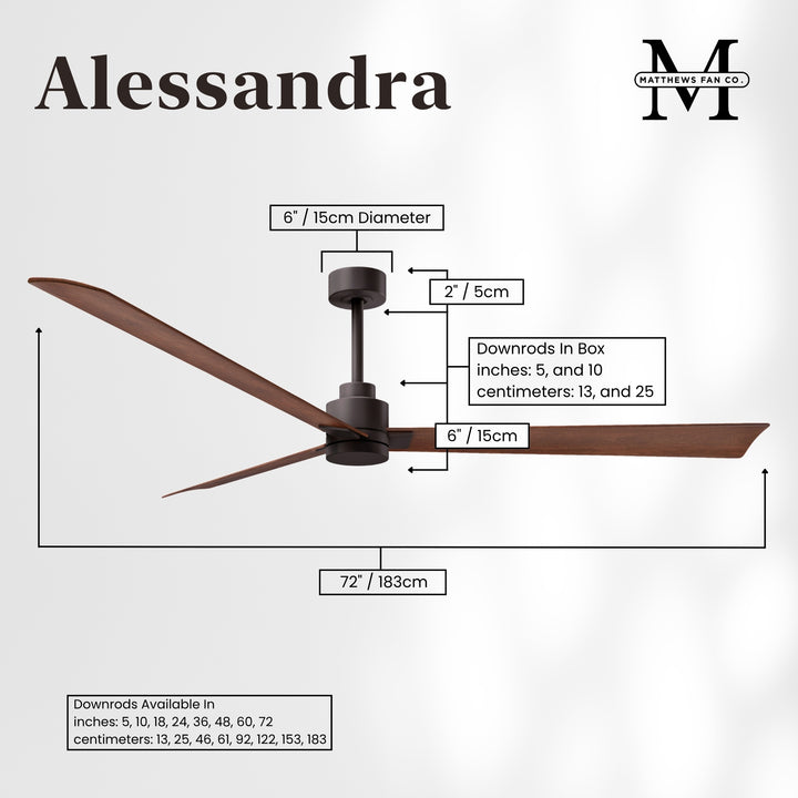 Matthews Fan Company Alessandra - 72" Outdoor Ceiling Fan