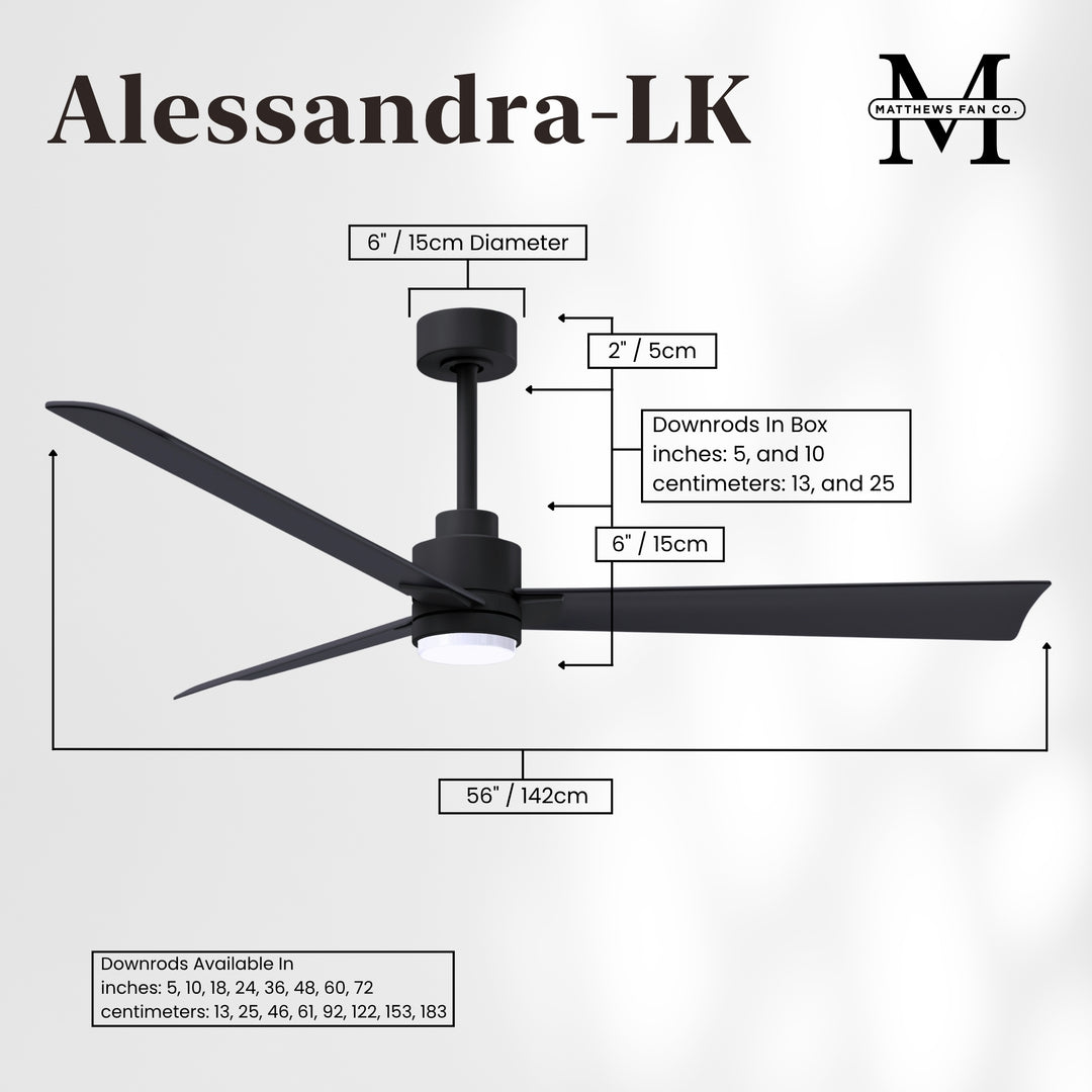 Matthews Fan Company Alessandra - 56" Outdoor, Wet-Rated Ceiling Fan