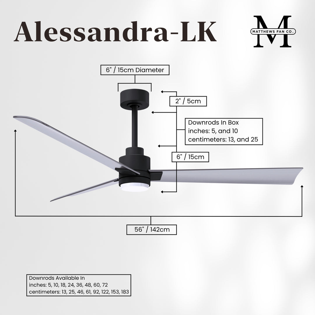 Matthews Fan Company Alessandra - 56" Outdoor, Wet-Rated Ceiling Fan