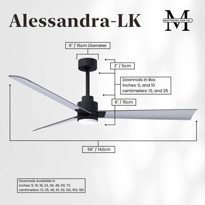 Matthews Fan Company Alessandra - 56" Outdoor, Wet-Rated Ceiling Fan