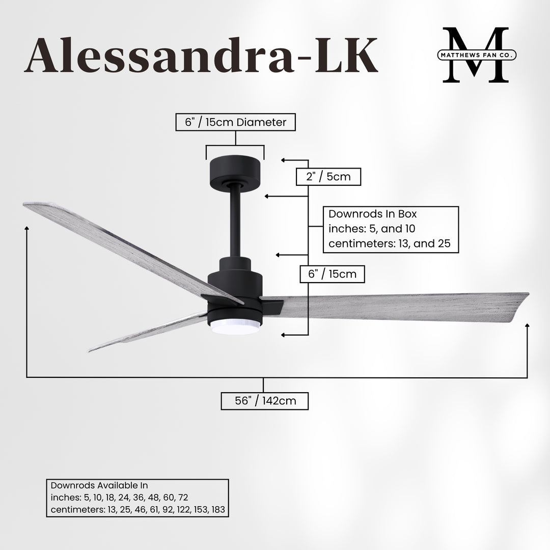 Matthews Fan Company Alessandra - 56" Outdoor, Wet-Rated Ceiling Fan