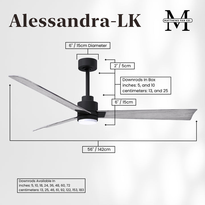 Matthews Fan Company Alessandra - 56" Outdoor, Wet-Rated Ceiling Fan