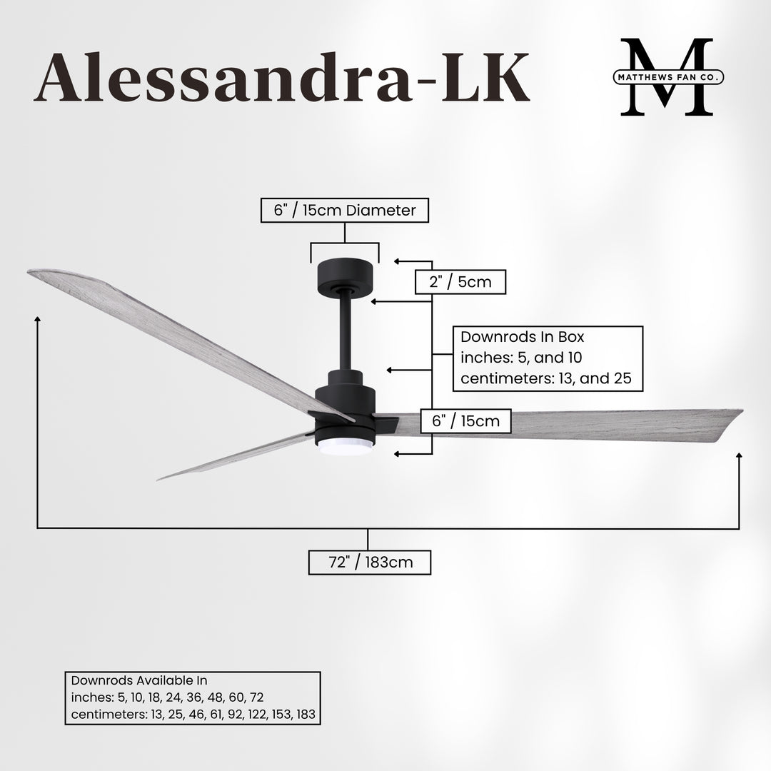 Matthews Fan Company Alessandra - 72" Outdoor Ceiling Fan