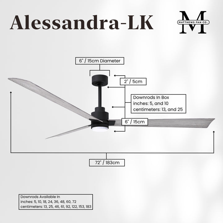 Matthews Fan Company Alessandra - 72" Outdoor Ceiling Fan