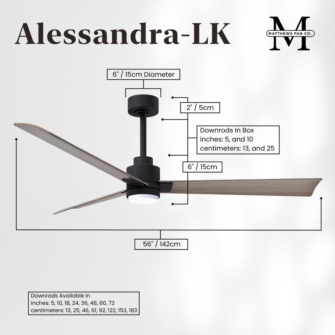 Matthews Fan Company Alessandra - 56" Outdoor, Wet-Rated Ceiling Fan