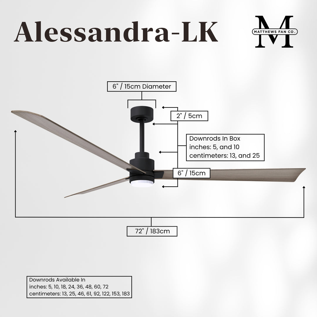Matthews Fan Company Alessandra - 72" Outdoor Ceiling Fan