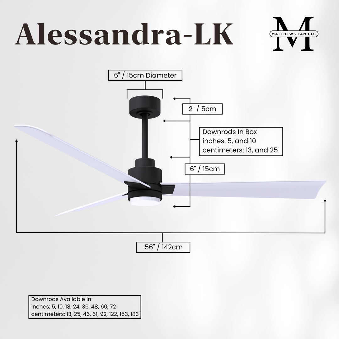 Matthews Fan Company Alessandra - 56" Outdoor, Wet-Rated Ceiling Fan