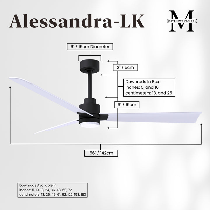 Matthews Fan Company Alessandra - 56" Outdoor, Wet-Rated Ceiling Fan