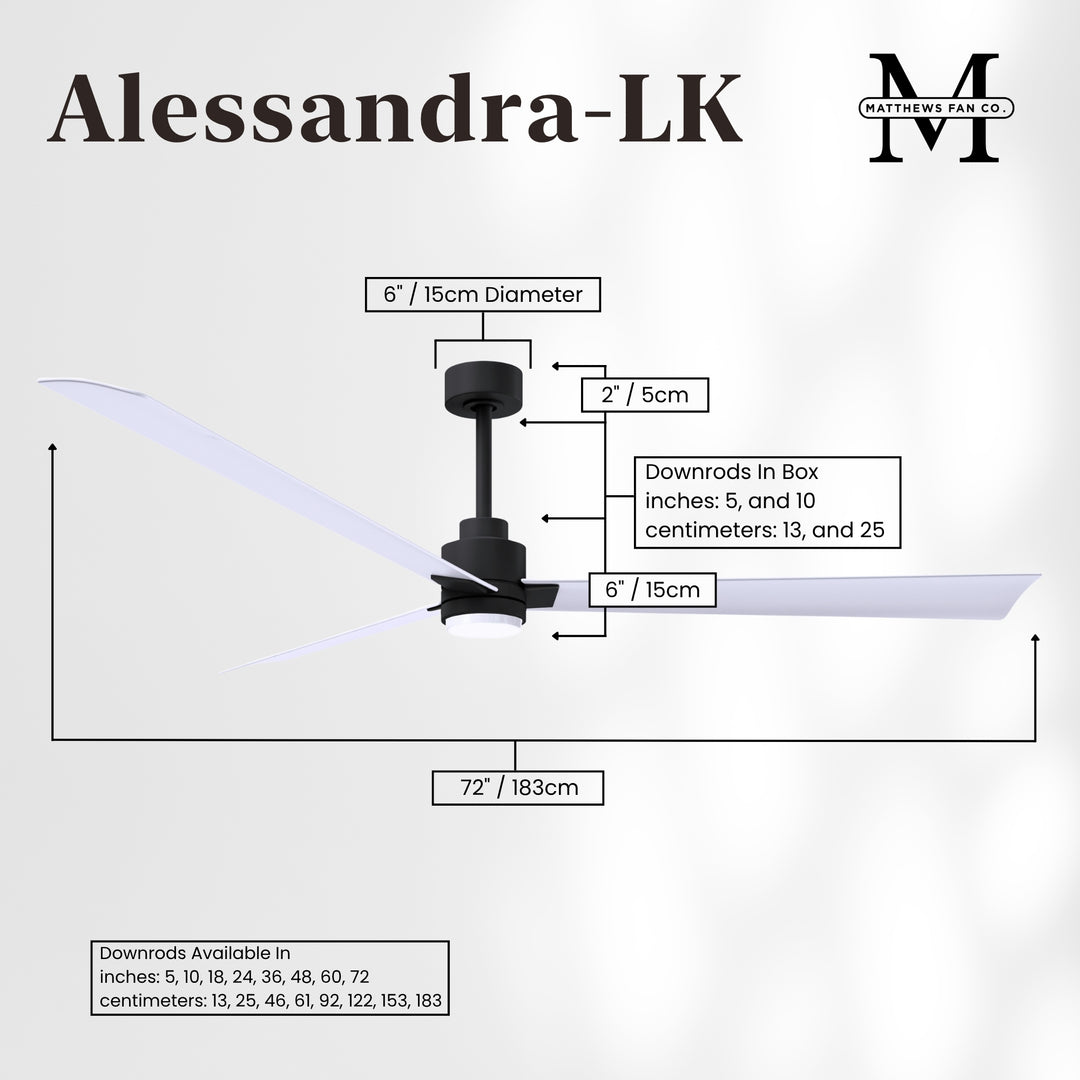 Matthews Fan Company Alessandra - 72" Outdoor Ceiling Fan