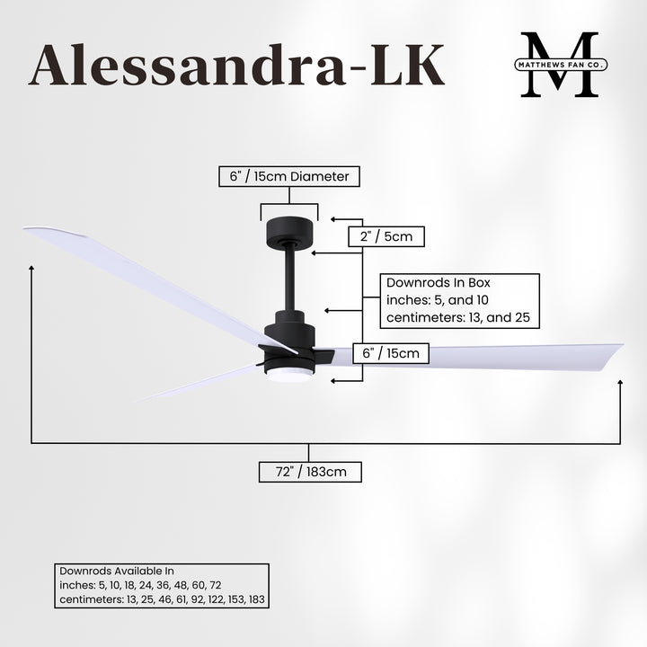 Matthews Fan Company Alessandra - 72" Outdoor Ceiling Fan